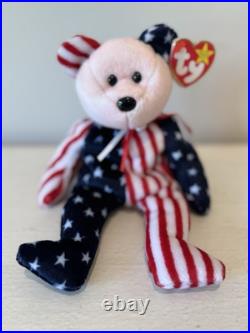RARE Beanie Babies 1999 TY Spangle Bear Pink Face Beanie Baby Tag Errors Plush RARE Beanie Babies 1999 TY Spangle Bear Pink Face Beanie Baby Tag Errors Plush