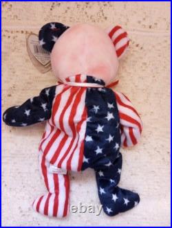 RARE Beanie Babies 1999 TY Spangle Bear Pink Face Beanie Baby Tag Errors Plush RARE Beanie Babies 1999 TY Spangle Bear Pink Face Beanie Baby Tag Errors Plush