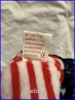 RARE Beanie Babies 1999 TY Spangle Bear Pink Face Beanie Baby Tag Errors Plush RARE Beanie Babies 1999 TY Spangle Bear Pink Face Beanie Baby Tag Errors Plush