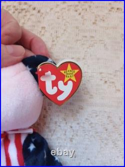 RARE Beanie Babies 1999 TY Spangle Bear Pink Face Beanie Baby Tag Errors Plush RARE Beanie Babies 1999 TY Spangle Bear Pink Face Beanie Baby Tag Errors Plush
