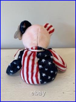 RARE Beanie Babies 1999 TY Spangle Bear Pink Face Beanie Baby Tag Errors Plush RARE Beanie Babies 1999 TY Spangle Bear Pink Face Beanie Baby Tag Errors Plush
