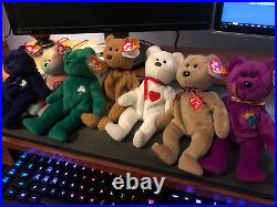 RARE Beanie Baby Bears -Valentino, Princess, Millenium, Peace and MORE/ERRORS
