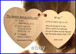 RARE Beanie Baby Wise Owl Mint Condition with Errors