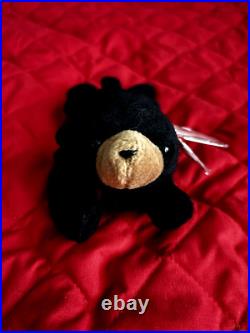 RARE Blackie The Bear Style 4011 Original Ty Beanie Baby 1994