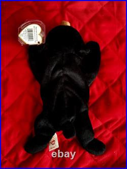 RARE Blackie The Bear Style 4011 Original Ty Beanie Baby 1994