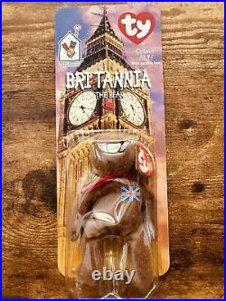 RARE Britannia The Bear TY 1999 Tag Error