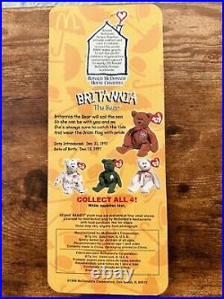 RARE Britannia The Bear TY 1999 Tag Error