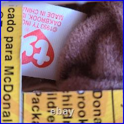 RARE Brittania The Bear Vintage'99 McDonalds Ty Beanie Baby NIB Misprints Error RARE Brittania The Bear Vintage'99 McDonalds Ty Beanie Baby NIB Misprints Error