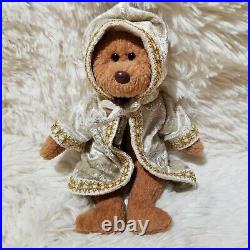 RARE CURLY Ty Beanie Baby with hood Brown Bear Errors