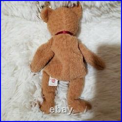 RARE CURLY Ty Beanie Baby with hood Brown Bear Errors