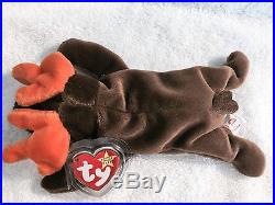 RARE Chocolate the Moose ORIGINAL Beanie Baby 1993 withP. E. Pellets