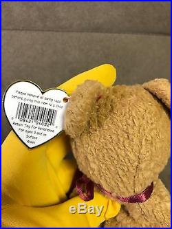 RARE Curly the Bear Ty Beanie Baby With Errors FREE SHIPPING! PLUS BONUS