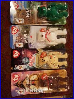 RARE INTERNATIONAL BEANIE BEARS SET OF 4 with ERRORS 1999/1993 MJ-04 RARE INTERNATIONAL BEANIE BEARS SET OF 4 with ERRORS 1999/1993 MJ-04