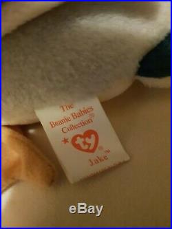 RARE! Jake the Duck Beanie Baby (Retired) Mint Condition Tag Errors 1997/1998