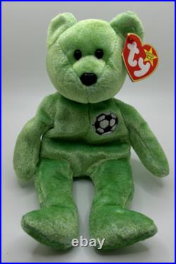 RARE KICKS TY Beanie Babies 1998 MINT IN CASE WORLD CUP READY