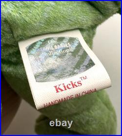 RARE KICKS TY Beanie Babies 1998 MINT IN CASE WORLD CUP READY