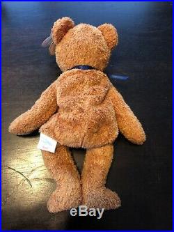 RARE LIMITED EDITION 1998 TY Fuzz Original Beanie Baby Bear Multiple Errors