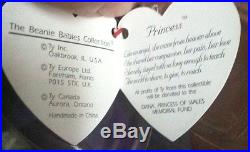 Rare! Look! Ty Beanie Baby 1997 Princess Diana Pvc China Free Shipping