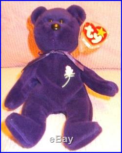 RARE MINT CONDITION 1st Edition P. V. C. 1997 Princess Diana Beanie Baby Retired