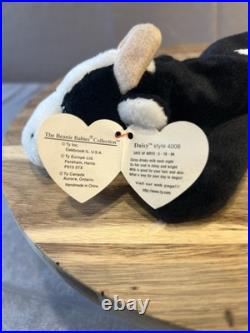 RARE MINT Ty Beanie Baby Daisy The Cow Retired Errors PVC Pellets, Style 4006 RARE MINT Ty Beanie Baby Daisy The Cow Retired Errors PVC Pellets, Style 4006