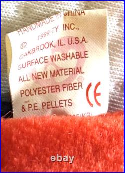 RARE Mac the Cardinal Beanie Baby RETIRED Mint Condition with Errors