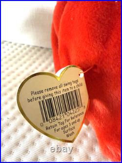 RARE Mac the Cardinal Beanie Baby RETIRED Mint Condition with Errors