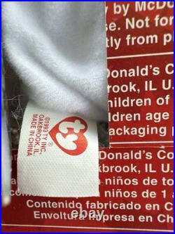 RARE Maple The Bear- 1999 McDonalds TY Beanie Baby With Errors 1993 & OakBrook