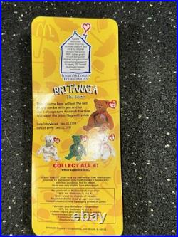 RARE McDonald's Erin, Britainnia, Maple and Glory UNOPENED TY Beanie Babies Set