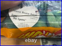 RARE McDonald's Iggy the Iguana ty teenie beanie babies 1993 witherrors NIP sealed