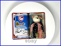RARE! McDonald's TY Beanie Babies American Trio-Righty, Lefty, Libearty+Spangle
