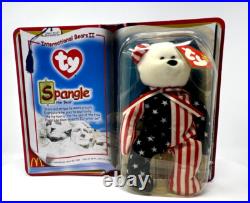 RARE! McDonald's TY Beanie Babies American Trio-Righty, Lefty, Libearty+Spangle