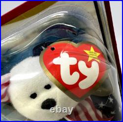 RARE! McDonald's TY Beanie Babies American Trio-Righty, Lefty, Libearty+Spangle