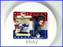 RARE! McDonald's TY Beanie Babies American Trio-Righty, Lefty, Libearty+Spangle RARE! McDonald's TY Beanie Babies American Trio-Righty, Lefty, Libearty+Spangle