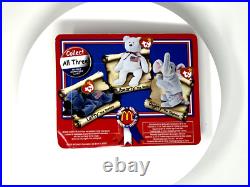 RARE! McDonald's TY Beanie Babies American Trio-Righty, Lefty, Libearty+Spangle