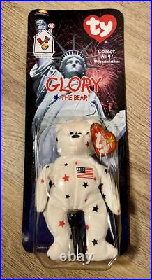 RARE! McDonalds 1997 Beanie Babies Glory ERRORS 1993 Retired Bear Misprint baby