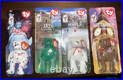 RARE! McDonalds SET OF 4 Beanie Babies 1997 ERRORS 1993 Retired See Discription