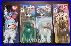 RARE! McDonalds SET OF 4 Beanie Babies 1997 ERRORS 1993 Retired See Discription