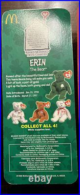 RARE! McDonalds SET OF 4 Beanie Babies 1997 ERRORS 1993 Retired See Discription