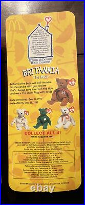 RARE! McDonalds SET OF 4 Beanie Babies 1997 ERRORS 1993 Retired See Discription