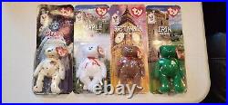 RARE! McDonalds SET OF 4 Ty Beanie Babies 1997 ERRORS 1993 Retired Bear Misprint