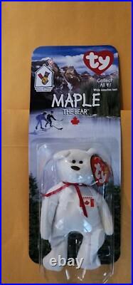 RARE! McDonalds Ty Beanie Babies Canadian Maple the Bear with Tag Errors