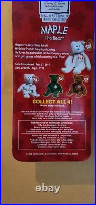RARE! McDonalds Ty Beanie Babies Canadian Maple the Bear with Tag Errors