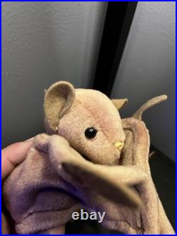 RARE Misprint Error Ty Beanie Babies BattyOriginal Plush Brown (1996-97)