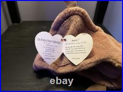 RARE Misprint Error Ty Beanie Babies BattyOriginal Plush Brown (1996-97)