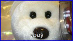 RARE New Vintage Halo The Bear Ty Beanie Baby With Tag Errors Brown Nose 1998