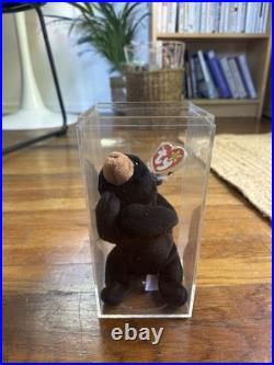 RARE OG? Ty Beanie Baby Blackie The Bear 1993/1994 Tag Errors PVC Pellets