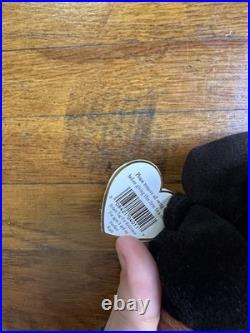 RARE OG? Ty Beanie Baby Blackie The Bear 1993/1994 Tag Errors PVC Pellets