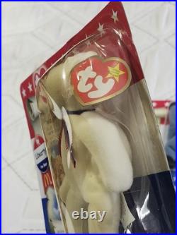 RARE & ORIGINAL TY Beanie Babies American Trio Set Righty, Lefty & Libearty 1996