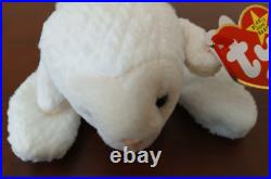 RARE Original 1996 Ty Beanie Baby Fleece Lamb #4125 withTag Errors
