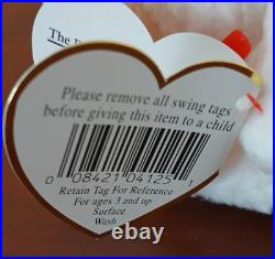 RARE Original 1996 Ty Beanie Baby Fleece Lamb #4125 withTag Errors